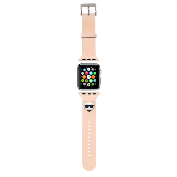 Karl Lagerfeld Choupette Head řemínek pro Apple Watch 38/40mm, pink