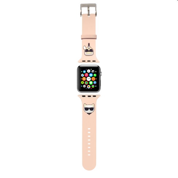 Karl Lagerfeld Karl and Choupette řemínek pro Apple Watch 42/44mm, pink