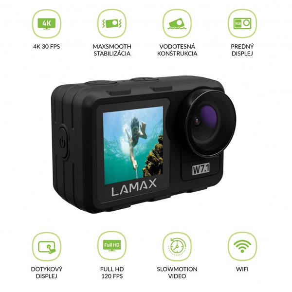 LAMAX W7.1 akční kamera, černá