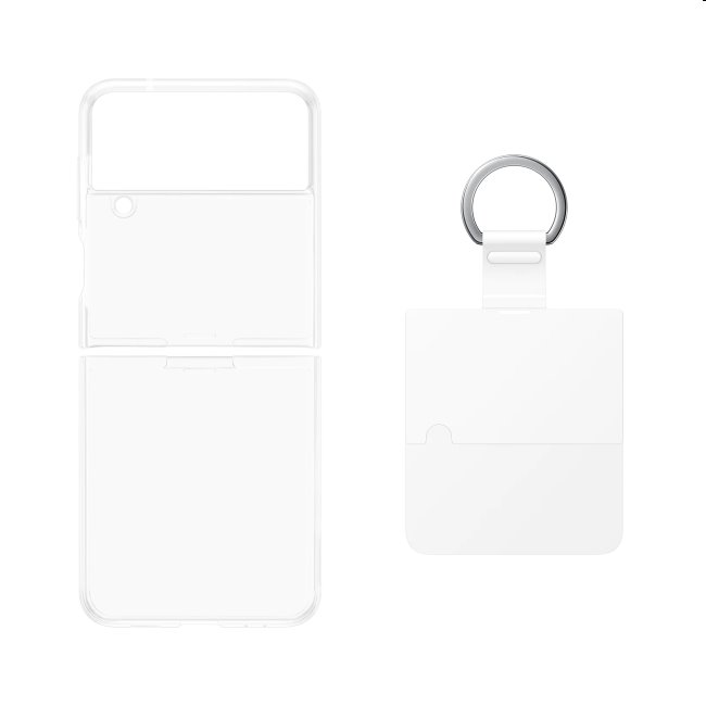 Pouzdro Clear Cover s držákem na prst pro Samsung Galaxy Z Flip4, transparent