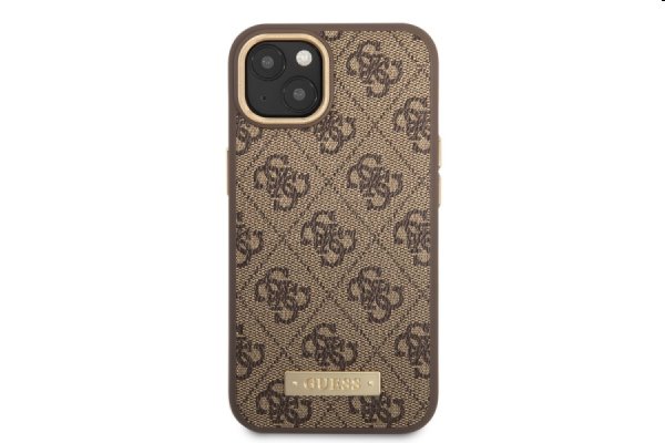 Pouzdro Guess PU 4G MagSafe pro Apple iPhone 13, hnědé Pouzdro Guess PU 4G MagSafe pro Apple iPhone 13, hnědé