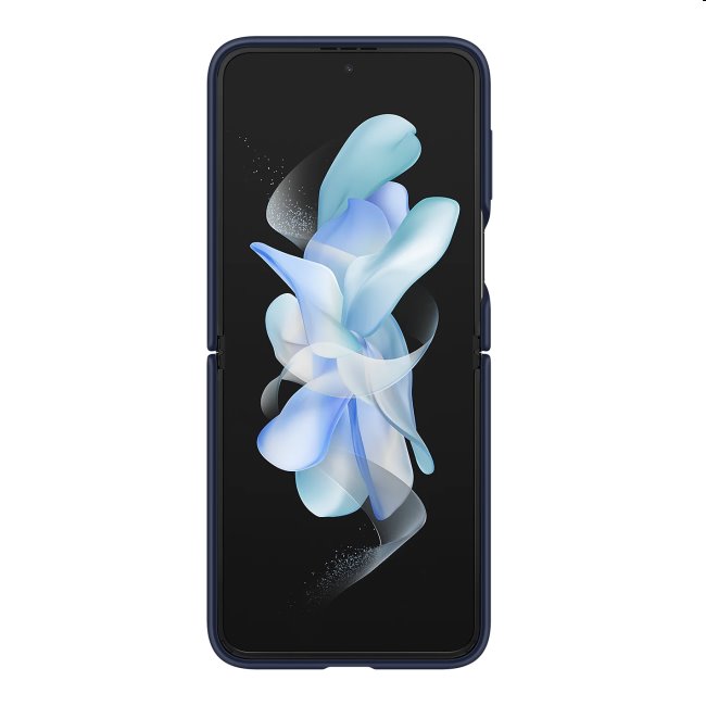 Pouzdro Silicone Cover s držákem na prst pro Samsung Galaxy Z Flip4, navy