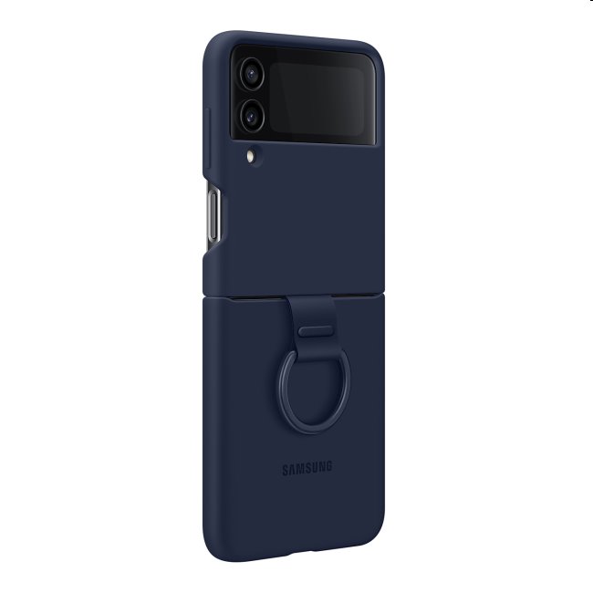 Pouzdro Silicone Cover s držákem na prst pro Samsung Galaxy Z Flip4, navy Pouzdro Silicone Cover s držákem na prst pro Samsung Galaxy Z Flip4, navy