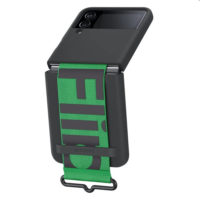 Pouzdro Silicone Cover s poutkem pro Samsung Galaxy Z Flip4, black Pouzdro Silicone Cover s poutkem pro Samsung Galaxy Z Flip4, black