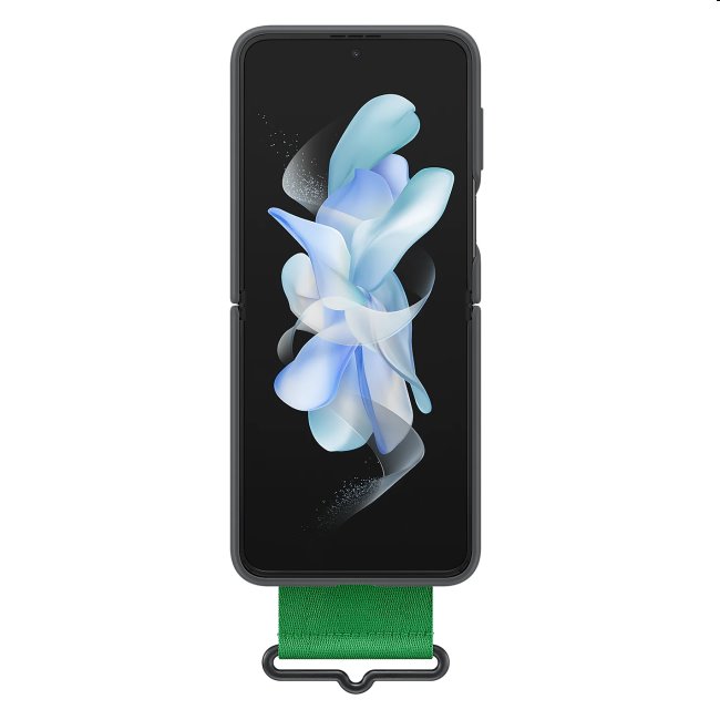 Pouzdro Silicone Cover s poutkem pro Samsung Galaxy Z Flip4, black