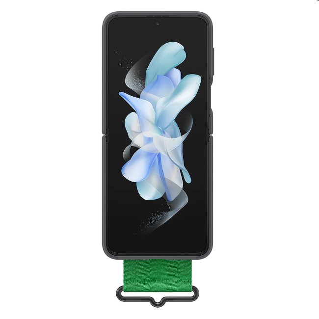 Pouzdro Silicone Cover s poutkem pro Samsung Galaxy Z Flip4, black Pouzdro Silicone Cover s poutkem pro Samsung Galaxy Z Flip4, black