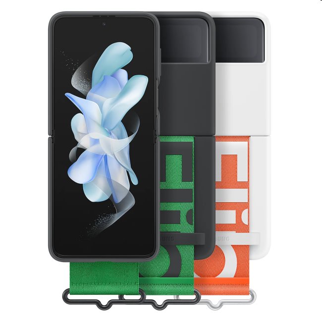 Pouzdro Silicone Cover s poutkem pro Samsung Galaxy Z Flip4, black Pouzdro Silicone Cover s poutkem pro Samsung Galaxy Z Flip4, black