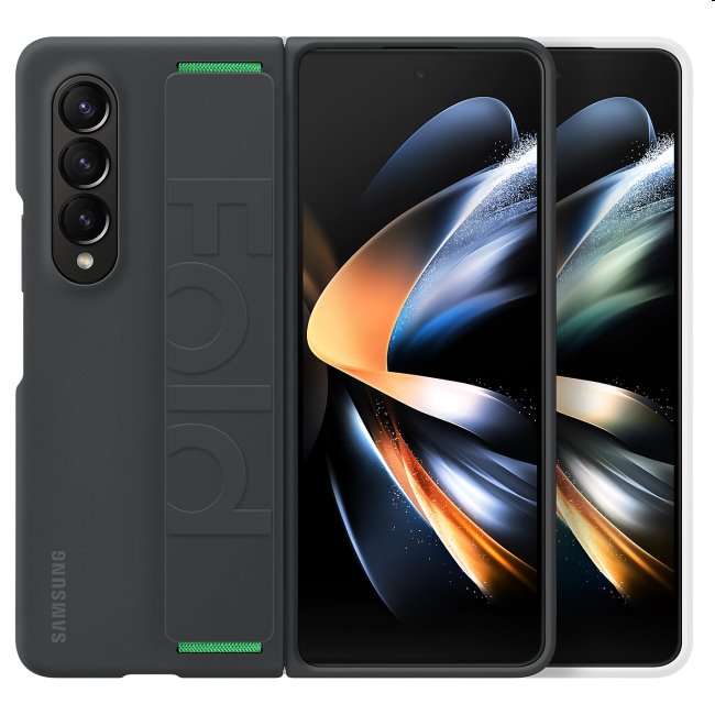 Pouzdro Silicone Cover s poutkem pro Samsung Galaxy Z Fold4, black Pouzdro Silicone Cover s poutkem pro Samsung Galaxy Z Fold4, black