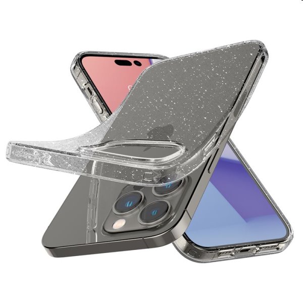 Pouzdro Spigen Liquid Crystal Glitter pro Apple iPhone 14 Pro, crystal quartz