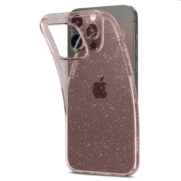 Pouzdro Spigen Liquid Crystal Glitter pro Apple iPhone 14 Pro, růžové
