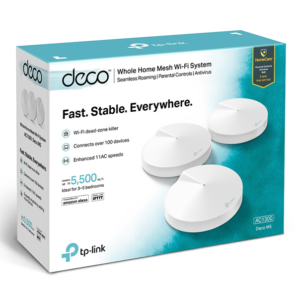 TP-Link AC1300 WiFi systém pro celou domácnost Deco M5 (3-balení) TP-Link AC1300 WiFi systém pro celou domácnost Deco M5 (3-balení)