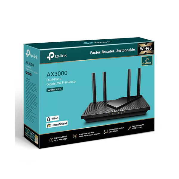 TP-link Archer AX55 AX3000 dvoupásmový Wi-Fi 6 router