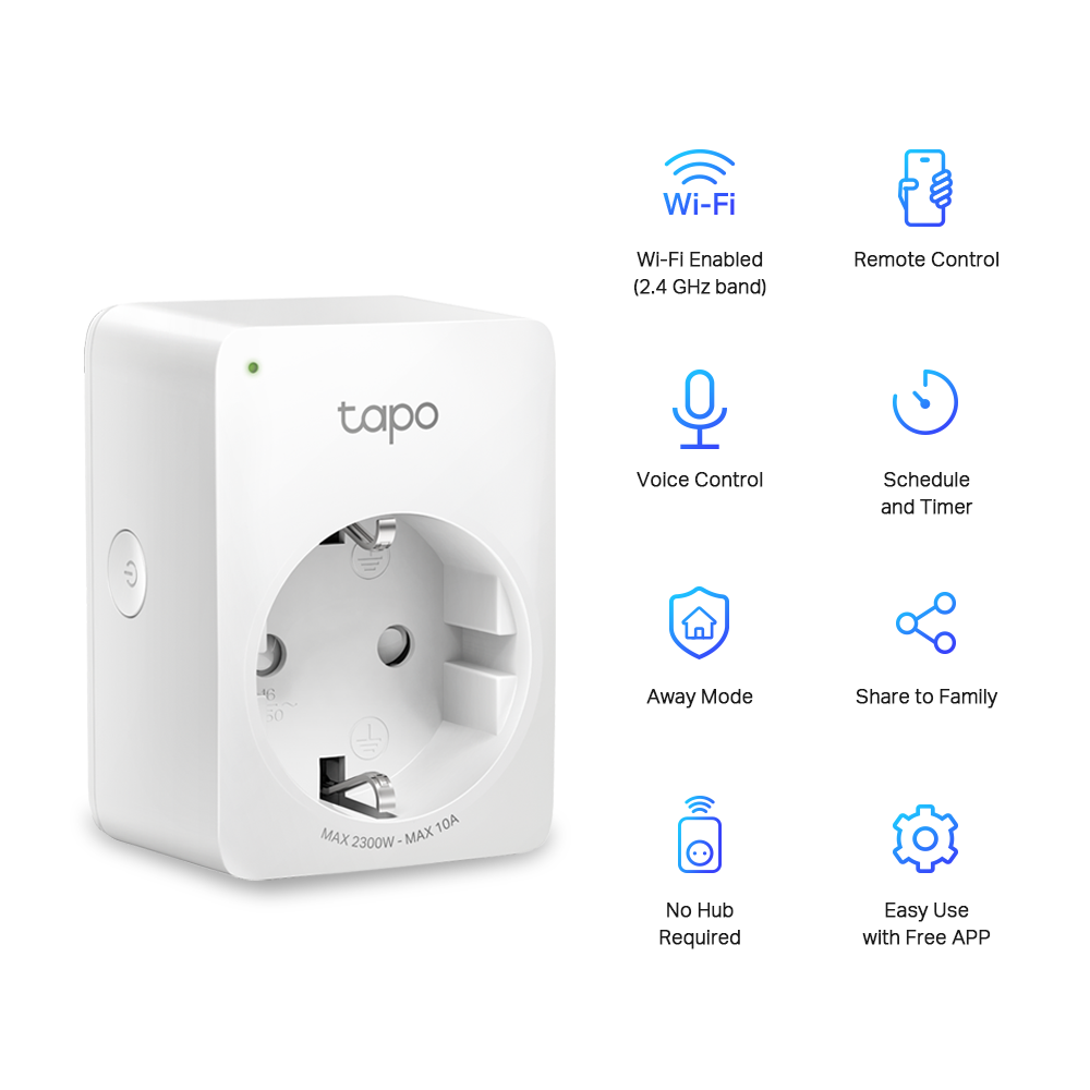 TP-Link Tapo P100 (2-pack), Mini Smart Wi-Fi zásuvka