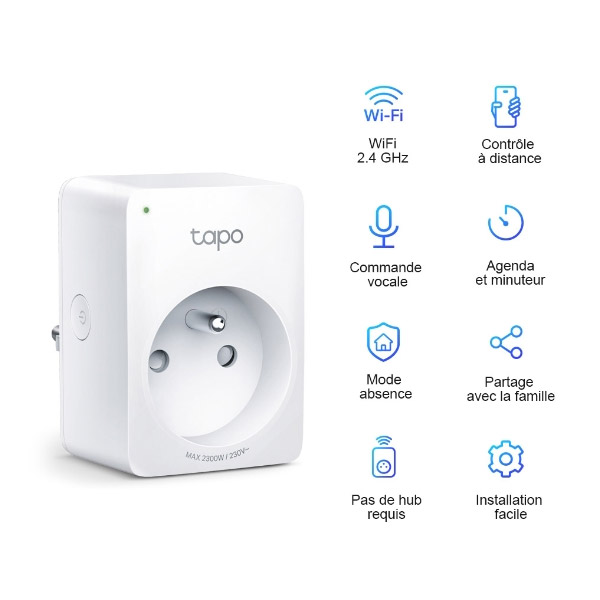 TP-Link Tapo P100 (2-pack), Mini Smart Wi-Fi zásuvka TP-Link Tapo P100 (2-pack), Mini Smart Wi-Fi zásuvka