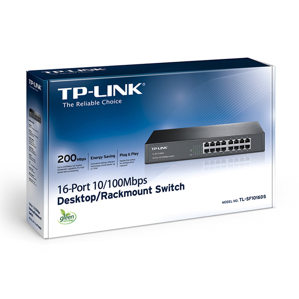 TP-Link TL-SF1016DS, 16 port Rack Switch TP-Link TL-SF1016DS, 16 port Rack Switch