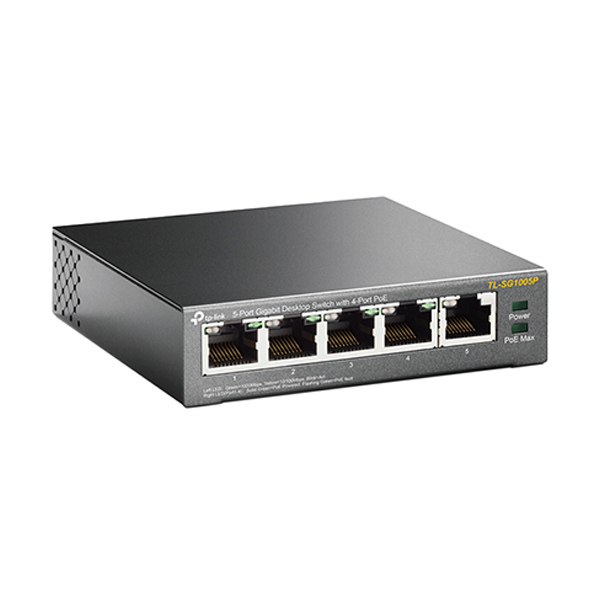 TP-Link TL-SG1005P 5 Port Desktop Steel Switch TP-Link TL-SG1005P 5 Port Desktop Steel Switch