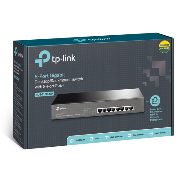TP-Link TL-SG1008MP 8xGb steel case rack switch 153W POE+ TP-Link TL-SG1008MP 8xGb steel case rack switch 153W POE+