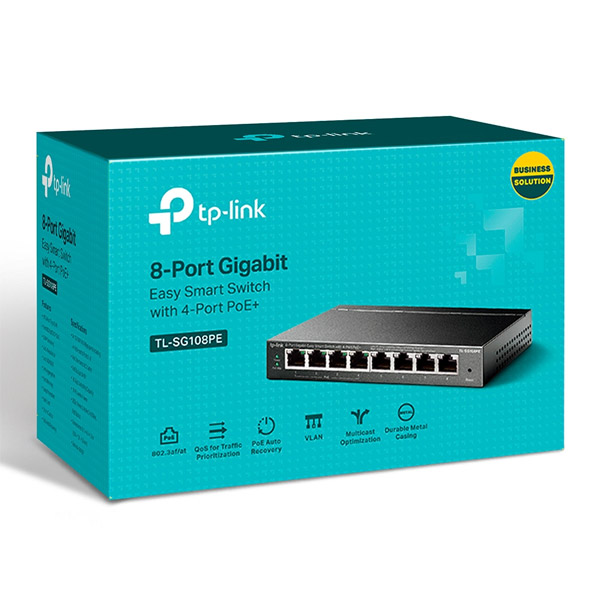 TP-Link TL-SG108PE, 8 port Gigabit Easy Smart Switch TP-Link TL-SG108PE, 8 port Gigabit Easy Smart Switch