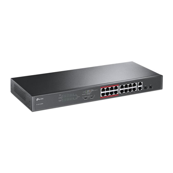 TP-Link TL-SL1218MP, 16 + 2 portový Unmanaged PoE Switch