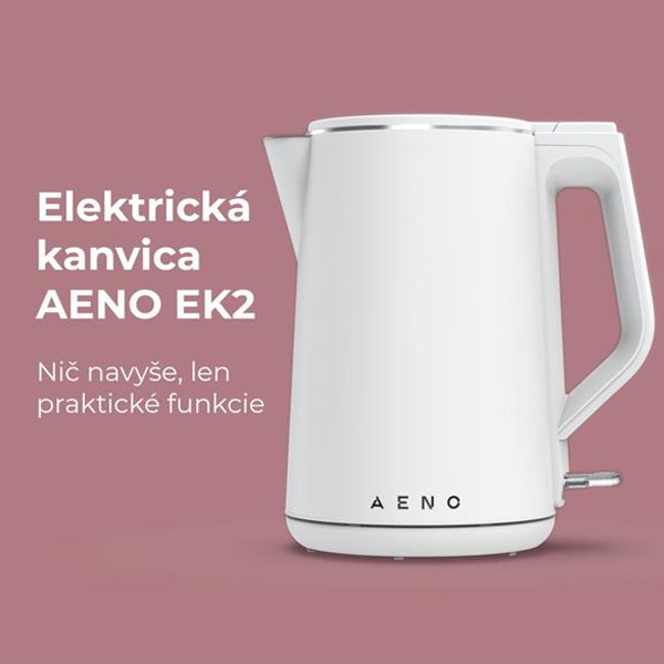 Aeno Rýchlovarná konvice EK2 - 1,5l, 2200W, bílá Aeno Rýchlovarná konvice EK2 - 1,5l, 2200W, bílá