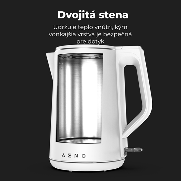 Aeno Rýchlovarná konvice EK2 - 1,5l, 2200W, bílá Aeno Rýchlovarná konvice EK2 - 1,5l, 2200W, bílá