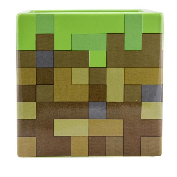 Grass Block Pen Plant Pot (Minecraft)