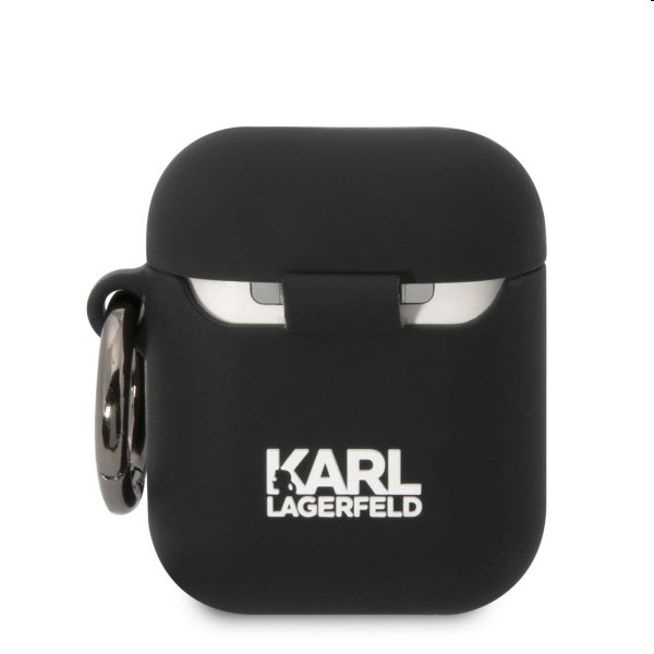 Karl Lagerfeld and Choupette silikonový obal pro Apple Airpods 1/2, černé
