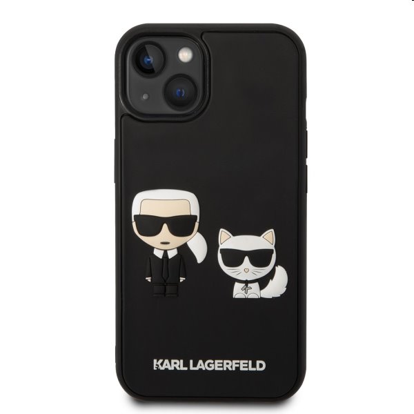 Pouzdro Karl Lagerfeld and Choupette 3D pro Apple iPhone 14 Plus, černé