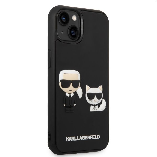 Pouzdro Karl Lagerfeld and Choupette 3D pro Apple iPhone 14 Plus, černé