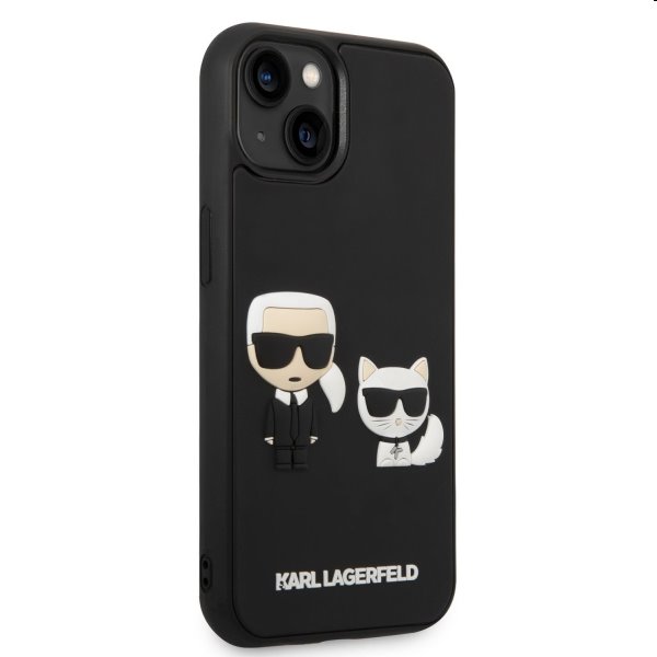 Pouzdro Karl Lagerfeld and Choupette 3D pro Apple iPhone 14 Plus, černé Pouzdro Karl Lagerfeld and Choupette 3D pro Apple iPhone 14 Plus, černé