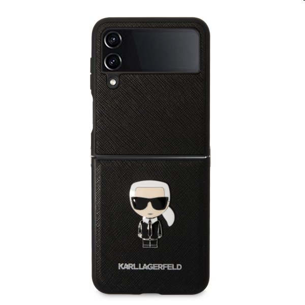 Pouzdro Karl Lagerfeld PU Saffiano Ikonik for Samsung Galaxy Z Flip4, černé