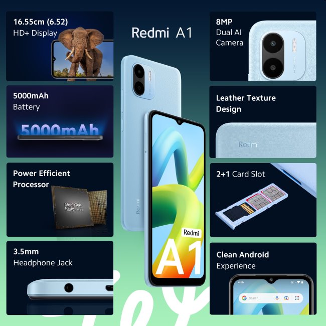 Xiaomi Redmi A1, 2/32GB, light green Xiaomi Redmi A1, 2/32GB, light green