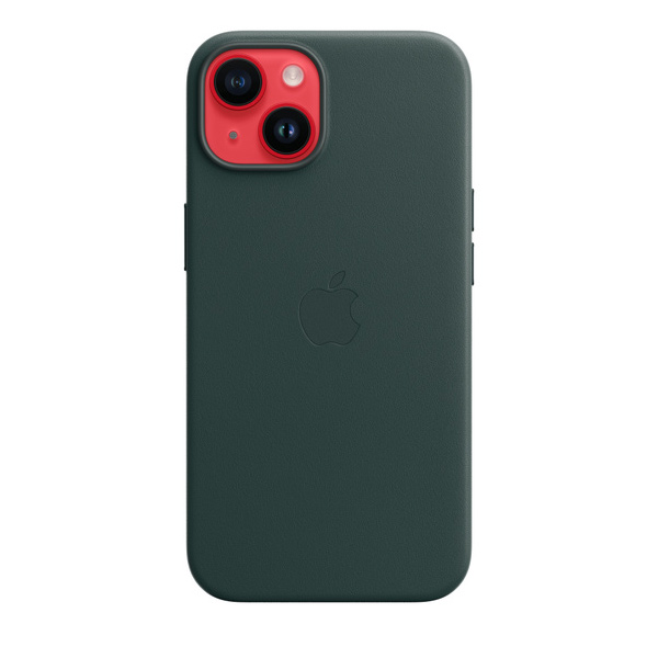 Apple iPhone 14 Leather Case with MagSafe, forest green