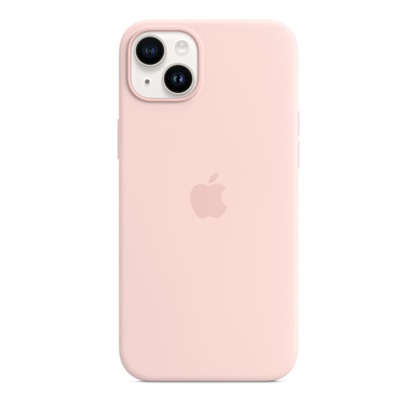 Apple iPhone 14 Plus Silicone Case with MagSafe, chalk pink Apple iPhone 14 Plus Silicone Case with MagSafe, chalk pink