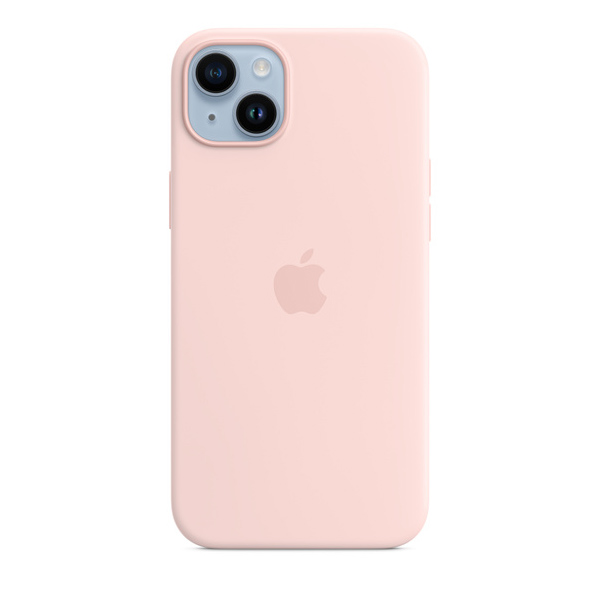 Apple iPhone 14 Plus Silicone Case with MagSafe, chalk pink