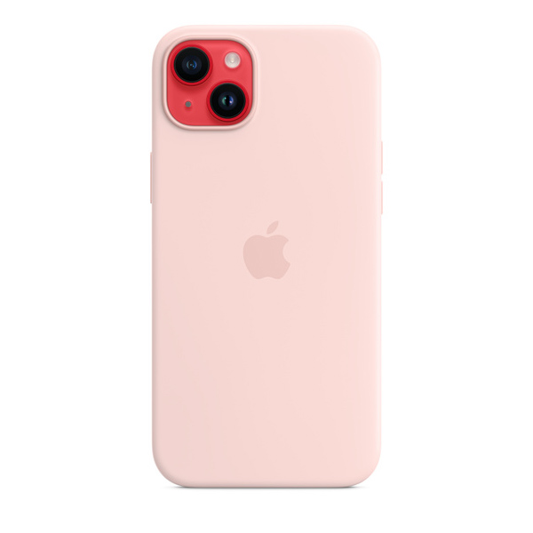 Apple iPhone 14 Plus Silicone Case with MagSafe, chalk pink Apple iPhone 14 Plus Silicone Case with MagSafe, chalk pink