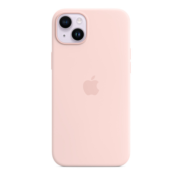 Apple iPhone 14 Plus Silicone Case with MagSafe, chalk pink