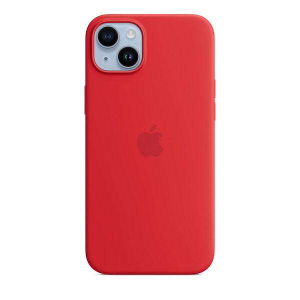Apple iPhone 14 Plus Silicone Case with MagSafe, (PRODUCT)RED