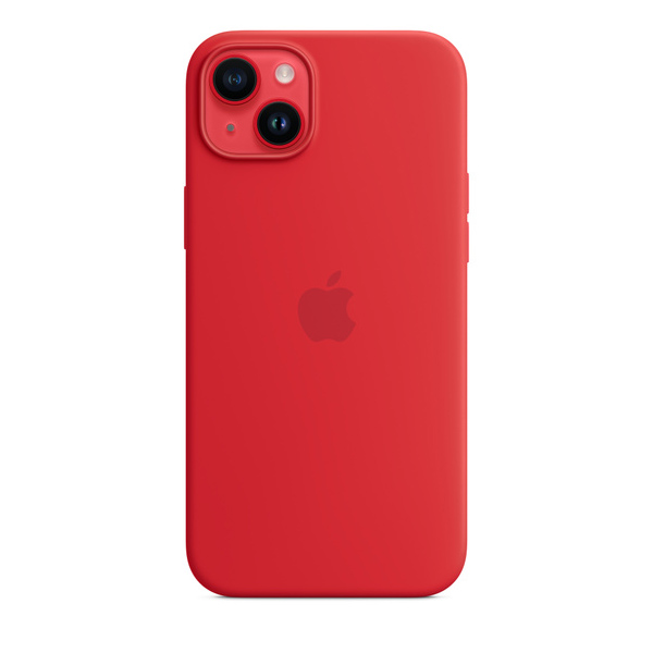 Apple iPhone 14 Plus Silicone Case with MagSafe, (PRODUCT)RED