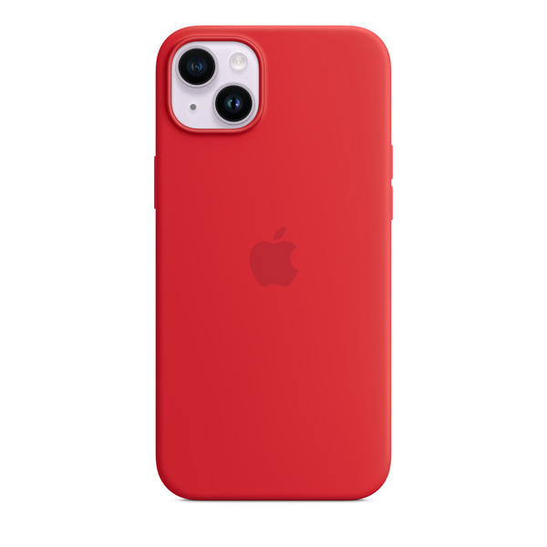 Apple iPhone 14 Plus Silicone Case with MagSafe, (PRODUCT)RED