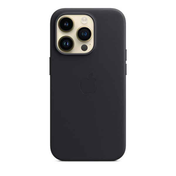 Apple iPhone 14 Pro Leather Case with MagSafe, midnight Apple iPhone 14 Pro Leather Case with MagSafe, midnight