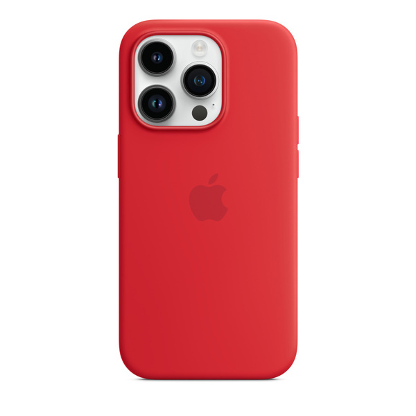 Apple iPhone 14 Pro Silicone Case with MagSafe, (PRODUCT)RED