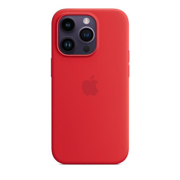 Apple iPhone 14 Pro Silicone Case with MagSafe, (PRODUCT)RED