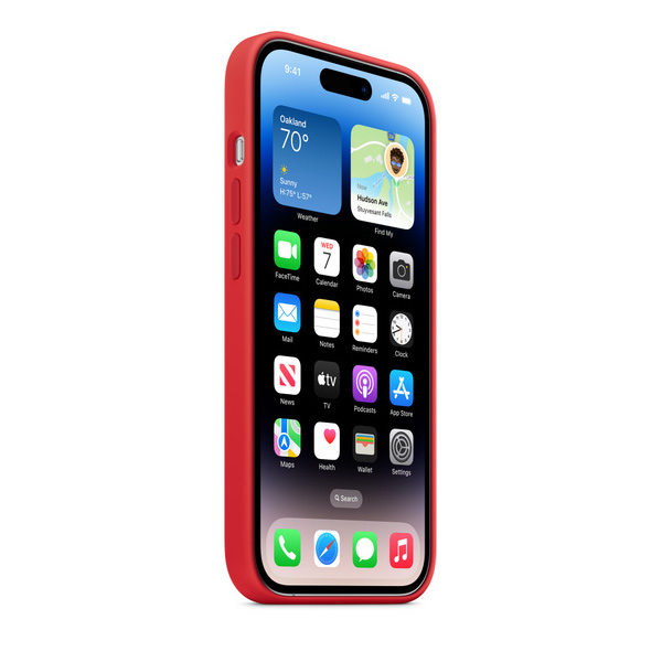 Apple iPhone 14 Pro Silicone Case with MagSafe, (PRODUCT)RED Apple iPhone 14 Pro Silicone Case with MagSafe, (PRODUCT)RED