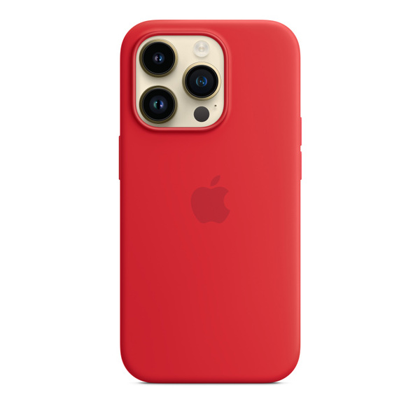 Apple iPhone 14 Pro Silicone Case with MagSafe, (PRODUCT)RED