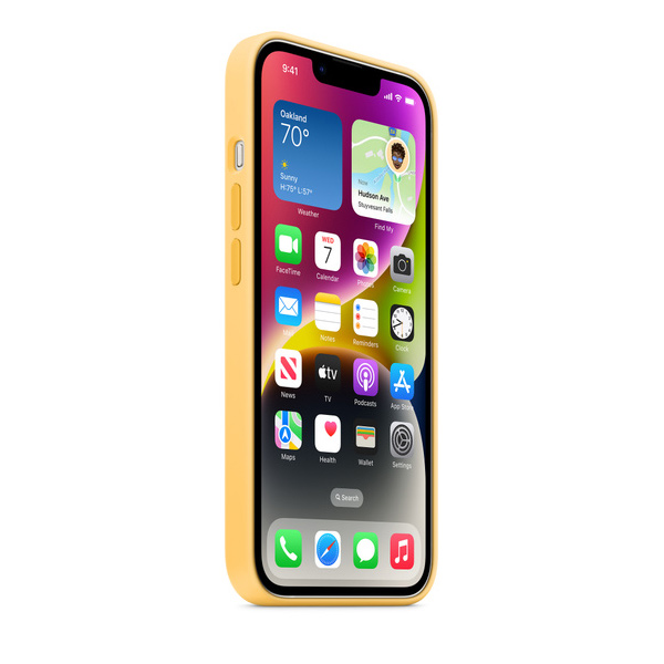 Apple iPhone 14 Silicone Case with MagSafe, sunglow Apple iPhone 14 Silicone Case with MagSafe, sunglow
