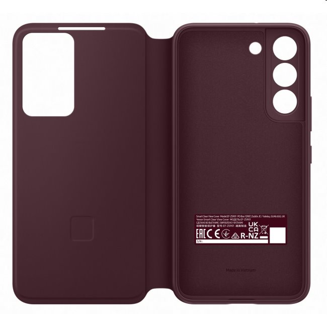 Pouzdro Clear View Cover pro Samsung Galaxy S22 Plus, burgundy Pouzdro Clear View Cover pro Samsung Galaxy S22 Plus, burgundy