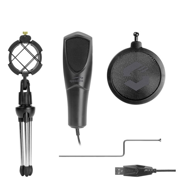 Speedlink Audis Streaming Microphone, black