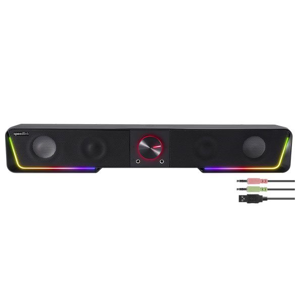 Speedlink Gravity RGB Stereo reproduktor, black Speedlink Gravity RGB Stereo reproduktor, black