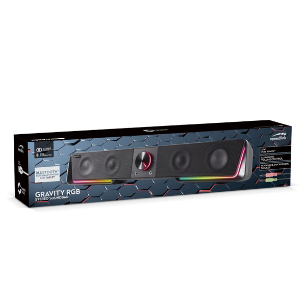 Speedlink Gravity RGB Stereo reproduktor, black Speedlink Gravity RGB Stereo reproduktor, black